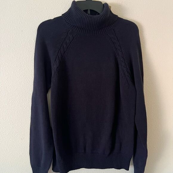ST.John’s Bay Women Turtleneck Navy Sweater size L - Picture 1 of 8